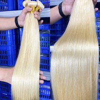 Ekstensi rambut tidak terlihat 24 inci 613 bundel rambut pirang murah panjang India Vietnam rambut manusia mentah 12a Vendor untuk wanita