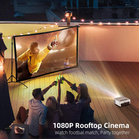 Proyektor Saku Portabel Video LED LCD Pintar Ponsel Byintek K18 Real 1080p 4K (Tambahan 40USD untuk Android)