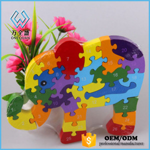 Personalizzato Onequan Montessori in legno fai da te educativo elefante 3D <span class=keywords><strong>Puzzle</strong></span> Box <span class=keywords><strong>Puzzle</strong></span> per bambini da 5 a 7 anni - Product Image 5