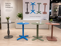 Base de Mesa Wekis de Hierro, Colección de Pedestales Multiestilo con Placas de Montaje para Restaurantes, Cafeterías y Proyectos Personalizados