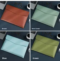 Carpeta de Archivos A4 de Gran Capacidad, Bolsa para Portátil, Personalizable, de Cuero PU, con Asa, Organizador de Documentos