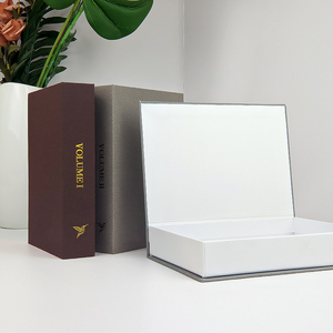 custom logo Printed book packaging gift box Storage Hollow Decorative Book Shaped mailer shipping paper boxes