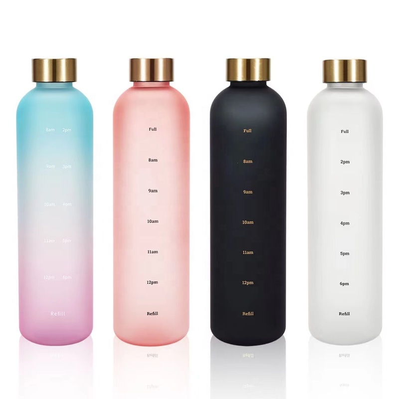 Gradient Color 1000ml Transparent Plastic Water