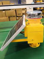 Feux d'obstruction aéronautique à LED solaires ICAO FAA, rouge, intensité moyenne, IP65, angle de faisceau de 360 degrés, double réflecteur, avertissement pour les avions
