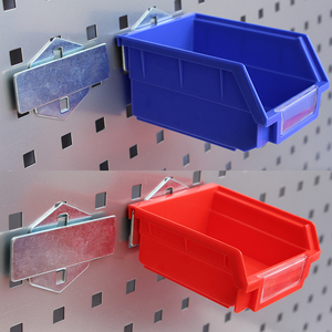 Plastic Parts Bin With Pegboard <b>Hook</b> For Tool Storage And Organization - Product Image 1