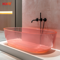 Baignoire autoportante transparente de luxe en résine acrylique Baignoire moderne