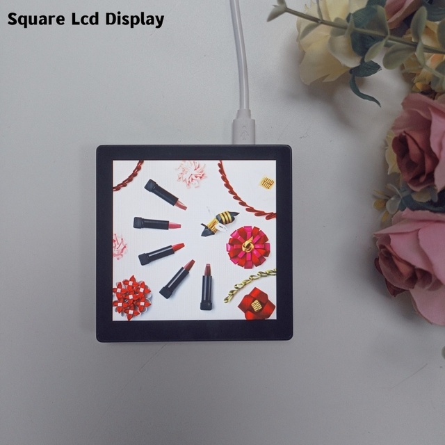 4 Inch Small Size square Lcd Screen Digital Signage Android 1:1 Touch Screen Art Square Display for Jewelry Brand Trade Stores