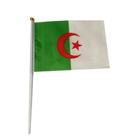 Petits drapeaux ondulés à la main personnalisés Drapeaux nationaux de réverbère Union Jack Drapeaux de signalisation à main Personnel Simple Thread Hanging