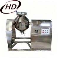 Mélangeur de poudre rotatif commercial pour herbes et épices, mélangeur de farine de manioc sèche, machine à mélanger à double cône - Vente chaude
