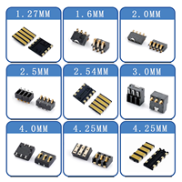 Contact à ressort pour PCB 3 broches, pas de 2,0 mm, en laiton, pour bracelet intelligent, numéro de broche personnalisé, épaisseur de placage, vente directe usine