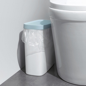 HeDou Modern Rectangular Trash Can 7L With Lid For Home Bathroom Bedroom - Product Image 2