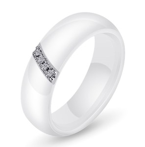 <span class=keywords><strong>Hot</strong></span> Selling Schwarz-Weiß-Keramik Paare Ring Zirkon Designer Ring für Männer Frauen Fine Jewelry <span class=keywords><strong>Rings</strong></span> Großhandel - Product Image 4
