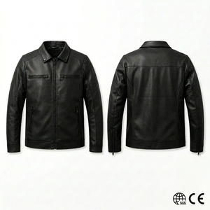 <span class=keywords><strong>Giacca</strong></span> in Pelle Vegana PU Premium Personalizzata per <span class=keywords><strong>Uomo</strong></span>, Vestibilità Slim, Stile <span class=keywords><strong>Biker</strong></span>, Moda UK, Etichetta Privata, Conforme REACH, Ecologica - Product Image 1
