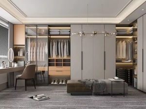 Freestanding Modern Walk-in Closet System Particle Wood <strong>Wardrobe</strong> for Home Furniture Hospital Use - Product Image 2