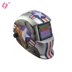Vendita diretta in fabbrica anti fuoco sexy ragazza modello ad energia solare auto oscuramento saldatura casco vera maschera di colore