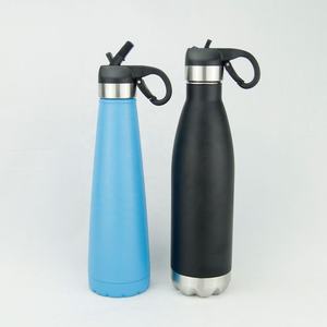 17 Onza 500ml Botella de bebida de metal de acero inoxidable Tornillo Tapa abatible Tapa Asa de transporte Clip de mosquetón con resorte - Product Image 3