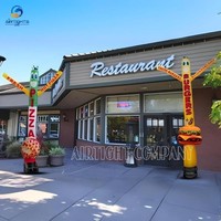 Hamburger gonflable attrayant pour la vente, Sky Tube Dancer pour restaurant