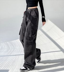 Pantaloni cargo all'ingrosso da <span class=keywords><strong>donna</strong></span> pantaloni casual da <span class=keywords><strong>donna</strong></span> pantaloni a vita alta con <span class=keywords><strong>4</strong></span> tasche larghi Utility personalizzati - Product Image 3