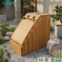 Salle de sauna électrique moderne YEETE en bois massif de pruche canadienne, préfabriquée, modulaire, écologique, suite biohacking