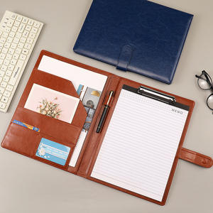 Carpeta de Cuero PU <span class=keywords><strong>A4</strong></span> Personalizada con Cierre Elástico, Bolsillo para Tarjetas, Multifuncional, Impermeable, Organización de Archivos de Negocios para Oficina y Hogar - Product Image 1
