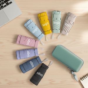 ร่มพับ 5 ตอน ขนาดเล็ก แบบสองชั้น ป้องกัน UV พร้อมซองใส่สีสันสดใส สำหรับกันแดดและกันฝน เหมาะสำหรับเป็นของขวัญทางธุรกิจ - Product Image 3