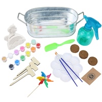 Kit de jardinage pour enfants WD avec peinture et outils de plantation, acier galvanisé durable, design moderne, cadeau scientifique pour les jeunes jardinières