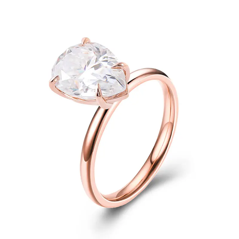 diamond wedding band 10k 14k 18k gold vvs def color pear cut moissanite diamond ring engagement wedding rings jewelry women