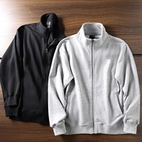 Cardigan long zippé décontracté pour homme, doublé polaire et soie, col montant, collection automne-hiver, vente en gros usine
