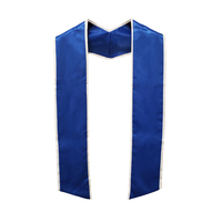 Écharpe de graduation en satin brillant vierge de sublimation avec logo personnalisé