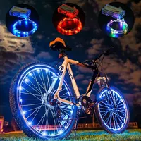 Renkli su geçirmez bisiklet tel dize el feneri uyarı bisiklet tekerlek ışığı s 20 led dize bisiklet led ışıkları lastik tekerlek ışığı