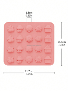 <span class=keywords><strong>Moule</strong></span> à glaçons en silicone de qualité alimentaire coloré personnalisé pour la cuisson et la congélation sur le thème de l'automne en silicone pour <span class=keywords><strong>maison</strong></span> des champignons et des écureuils - Product Image 3