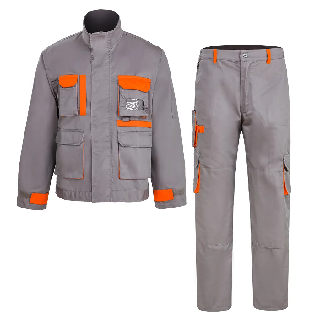 Униформа из хлопка, электрика, Сварочная одежда, огнестойкая одежда из двух предметов, рубашка, брюки, рабочая одежда, костюмы