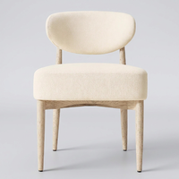 Ensemble de chaises de salle à manger de luxe haut de gamme, chaises de salle à manger en bois massif courbé en forme de croissant, fabriquées à la main, pour hôtels et restaurants