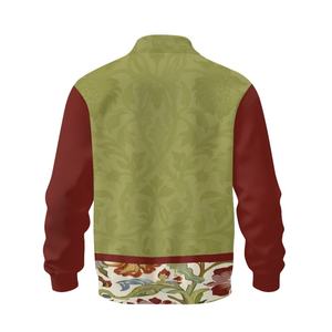 Giacca da Baseball con stampa floreale retrò da uomo-<span class=keywords><strong>cappotto</strong></span> color block a manica lunga con motivo damascato Vintage - Product Image 2