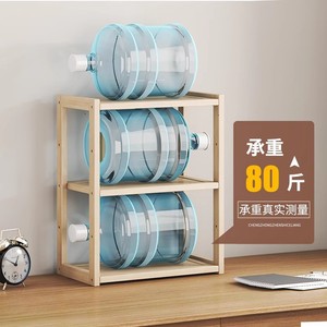 Bamboo multi-layer storage rack with drawers for home and student <b>desks</b>. - Product Image 4