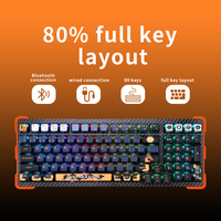 Clavier de jeu mécanique silencieux à trois modes, rétroéclairage RGB, taille standard, hot-swap, USB Type-C, nouveau modèle avec axe Kailh