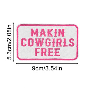 Patch brodé thermocollant rose 'Cowgirl' avec le message 'Faith Stay Strong' pour la décoration de chapeaux, vêtements et sacs - Product Image 5