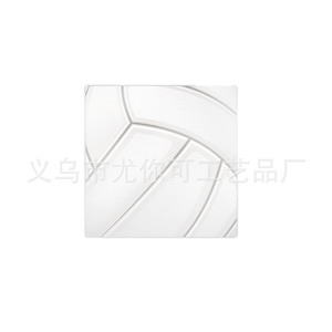 Ensemble de vaisselle jetable à thème volleyball (assiettes, serviettes, fourchettes) 40-60 pièces pour fête d'anniversaire, vaisselle de table ronde découpée, respectueuse de l'environnement - Product Image 3