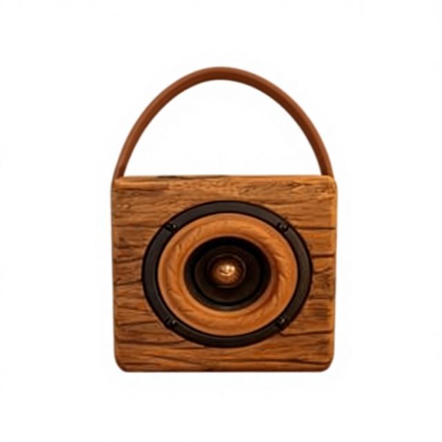 Bluetooth Carved Wood Folk Art Reusable Small Speaker for Home Decoration