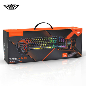Combo <span class=keywords><strong>Gamer</strong></span> CT4-01 con Retroiluminación RGB, Juego <span class=keywords><strong>de</strong></span> Teclado, Ratón, Auriculares y Alfombrilla <span class=keywords><strong>de</strong></span> Ratón 4 en 1 para Computadora - Product Image 2