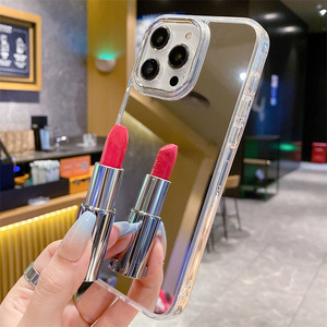 Custom donne specchio trucco cellulare custodia per <span class=keywords><strong>iPhone</strong></span> X XS XR 11 12 <span class=keywords><strong>13</strong></span> 14 15 16 Pro Max Funda Para Telefono - Product Image 2