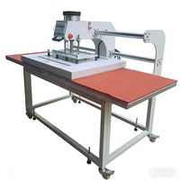 Presse à transfert thermique pneumatique double station grand format 100x80 pour une production DTF efficace de vêtements