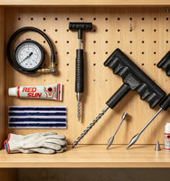 Kit de réparation de pneus sans chambre à air pour véhicules, outils robustes en métal en forme de T pour la réparation d'urgence des pneus tout-terrain
