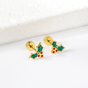 Tùy Chỉnh Dễ Thương Kid Đồ Trang Sức Giáng Sinh Men <span class=keywords><strong>Stud</strong></span> Bông Tai 18K Mạ Vàng Thép Không Gỉ Bông Tai Cô Gái Bông Tai Cho Trẻ Em - Product Image 4