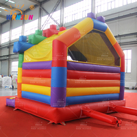 WINSUN Nouvelle Arrivée Château Gonflable Commercial Thème Lego en PVC pour Fêtes en Extérieur, Écologique, Garantie 2 Ans