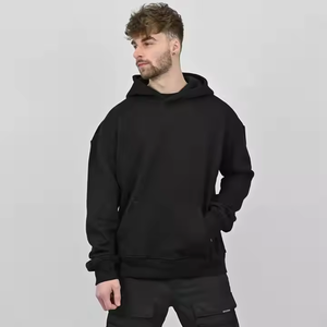 Sudadera <span class=keywords><strong>con</strong></span> <span class=keywords><strong>capucha</strong></span> extragrande de algodón para hombre, estilo urbano, <span class=keywords><strong>con</strong></span> <span class=keywords><strong>estampado</strong></span> en relieve personalizado, 500 g/m², diseño holgado, impresión puff, esencial. - Product Image 4