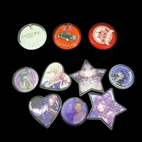 Benutzer definierte LED leuchten Pin Abzeichen Anime K-Pop Fan Zubehör Bulk Großhandel bunte Glow Abzeichen für Holiday Party Festival Brosche
