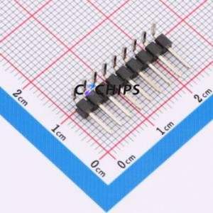 A254AD-WD09P-PC030 Pin Header Bent Lead Through Hole,P=2.54mm Connector 1x9P Square Hole Single Row 9P - Product Image 1