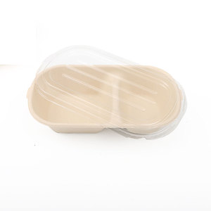 Food Container Disposable Biodegradable Lunch Box Eco Friendly Compostable Bamboo Pulp Takeout Bento Cake Box Carton