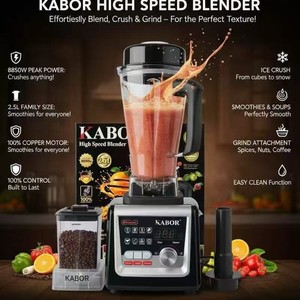 Mixeur Commercial Kabor 2L à Moteur Haute Vitesse, Vitesses Réglables, Double Gobelet, Extracteur de Jus et Broyeur - Product Image 2